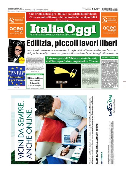 Italia oggi : quotidiano di economia finanza e politica